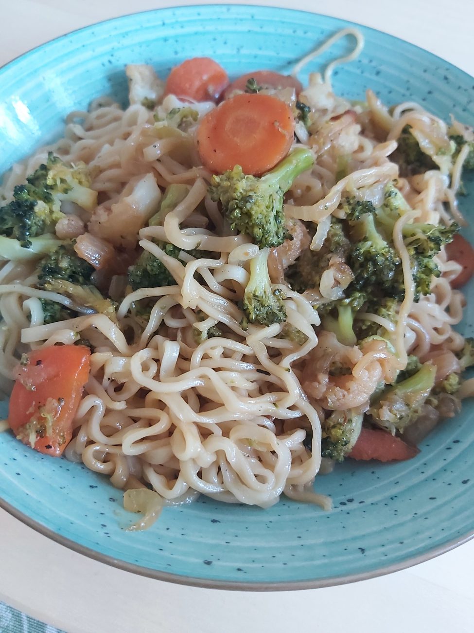 Fideos chinos con verduras